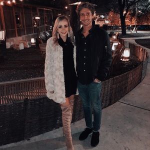 CREAM FUR COAT LIGHTWEIGHT